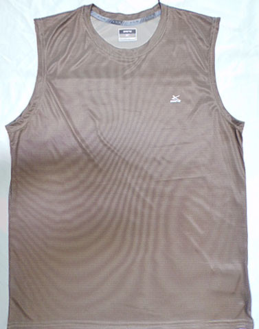 Lightweight Knitting Interlock Fabric Cut Off Muscle Shirt Round Neck