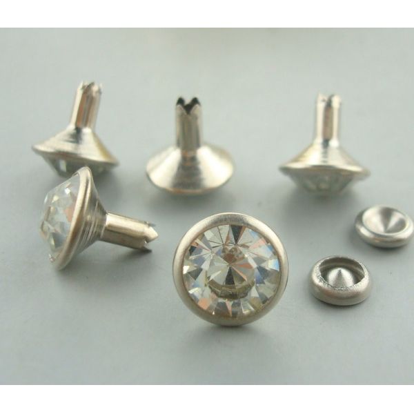 2021 wholesale decoration 8mm garment rivet crystal rhinestone jeans rivet for shoes handbag leather belt
