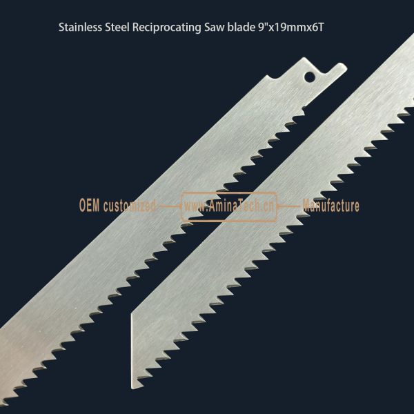 Stainless Steel Reciprocating Saw blade 9"x19mmx6T,Cutting Wood,Frozen Meat,Bones