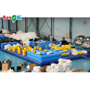 Adult Inflatable Interactive Game 36ft Giant Inflatable Obstacle Course