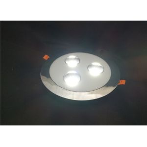 White Blue COB Led Ceiling Light , Round Silver Aluminium 18W+18W Downlight Led