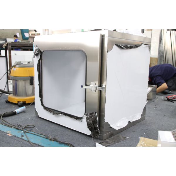 Lab Static Cleanroom Pass Box Sus201 220V 110V 50HZ Powder Coating Steel