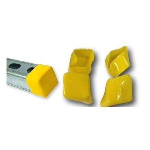 Yellow PVC P2860-33 over unistrut channel end cap
