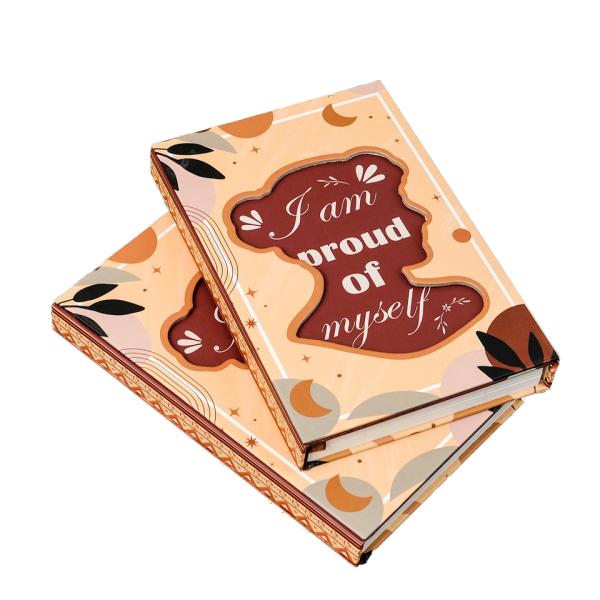 Buy I'm Proud of Myself Daily Self Care Journal Hollow Cover Hardcover Notebook for Students Reduce Stress & Improve Mental Health at wholesale prices