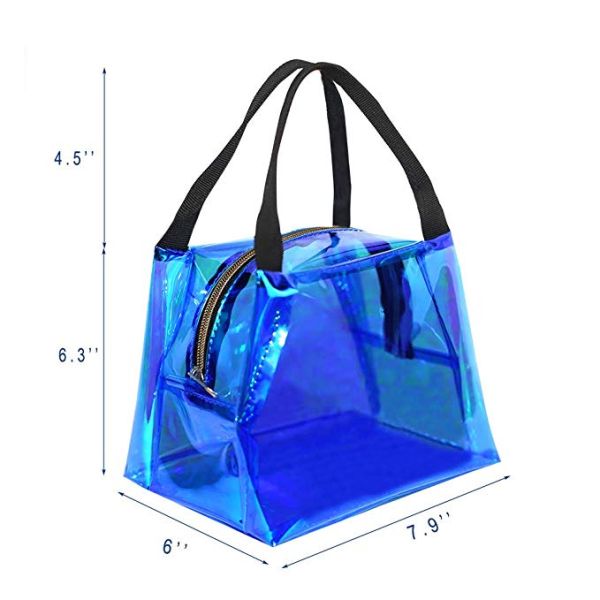 Amazon Hot Sale shiny holographic laser plastic pvc handbags