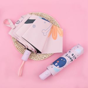 Automatic 8 Panels Folding Umbrella UV Protection Pongee Fabric