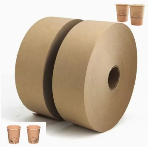 Buy Waterproof Packing Takeaway Cups Raw Material Customizable PLA Coated Brown Kraft Paper Rolls at wholesale prices