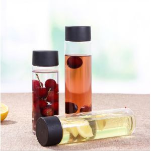 Cylinder 49mm 350ml Screw Cap Disposable Juice Bottles