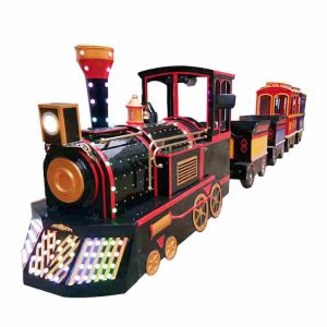 Kids Trackless Train Ride Electric Power Rated Load Turning Radius 3m