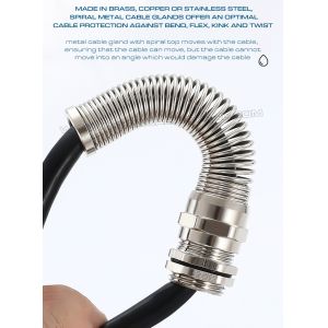 PG & Metric IP68 Unarmoured Cable Glands Nickel-plated Brass UV Resistant with