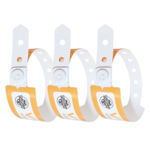 full logo custom waterproof disposable Plastic wristbands For Events