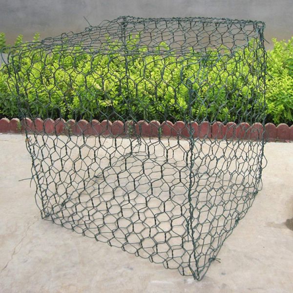 80 X 100 Mm Crimped Gabion Fence System / Woven Gabion Baskets