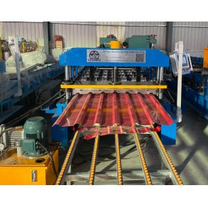 7 rib trapezoidal roofing sheet roll forming machine