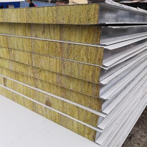 Soundproof Thermal Insulation Wall Rock Wool Sandwich Panel Metal Building
