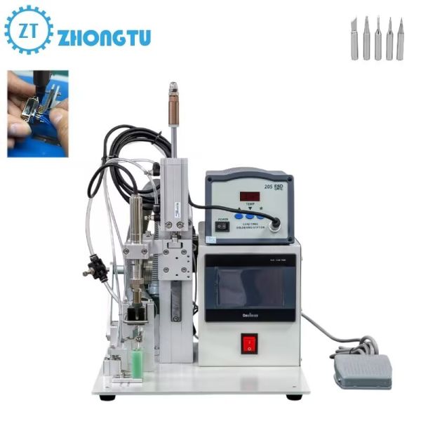 Buy Pneumatic Semi Automatic Soldering Machine for Electronic Component Socket Head Spot Soldering Machine at wholesale prices