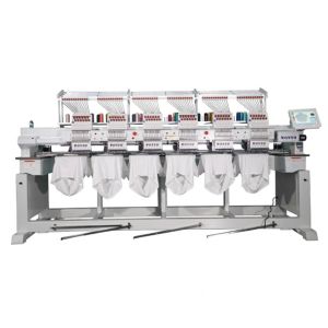 Quality 6 Head Flat Computerized T-Shirt Sewing Embroidery Machine for sale