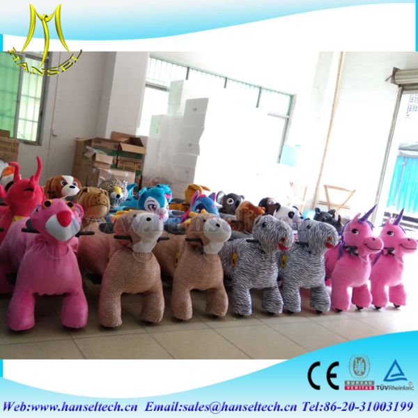 Hanse fiberglass car for kids riding animals 4 wheels bikes cow electric motorized scooter with battery and Mp3