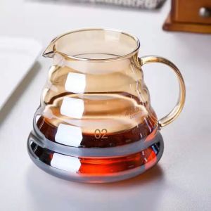 High Borosilicate Glass Carafe with Lid and Ceramic Paper Filters Large Coffee