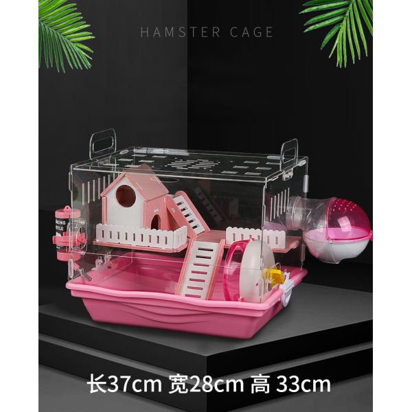 Breathable Large Plastic Double Layer Hamster Cage 37mm Length