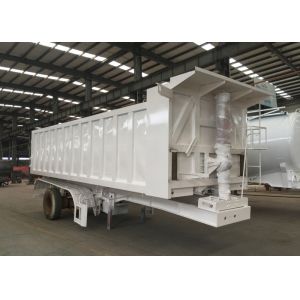 Heavy Duty White Color Semi Bed Trailer For 60 Tons Loading Capacity