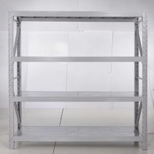 4 Tier Medium Duty Racking ODM Metal Rack Assembly Silver