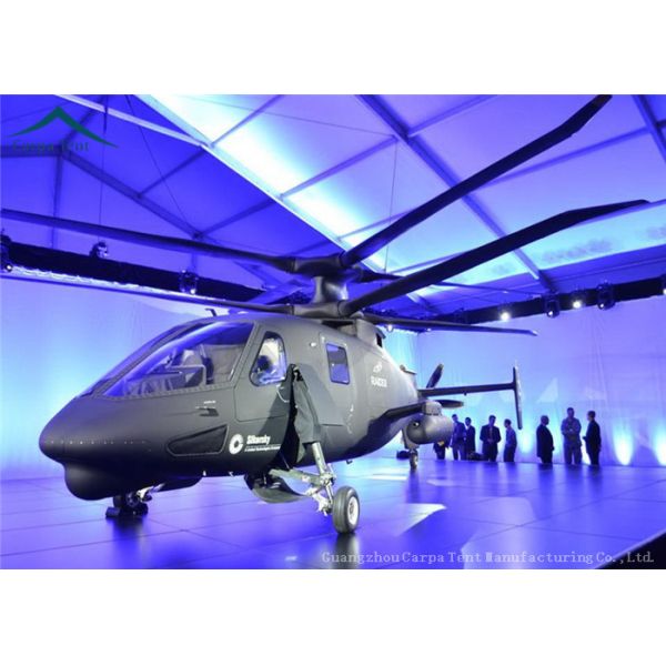 30m * 50m Helicopter Hangar / Fire Resistant And Durable Large Tents