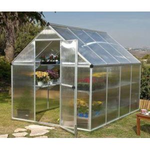 3*6*2m Aluminum Polycarbonate Sheet Greenhouse Single Span