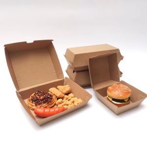 Customization Clamshell Disposable Hamburger Box Degradable Food Packaging