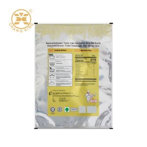 Custom Printed Resealable 1kg 2kg 5kg Rice Packaging Bag Plastic Handle Rice Bag