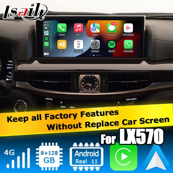 Buy Lexus LX570 LX450d Android video interface support carplay android auto Qualcomm 8+128GB Android 11 at wholesale prices
