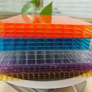 10mm 2.1m*5.8m Purple Polycarbonate Sheets Four-Layer Structure