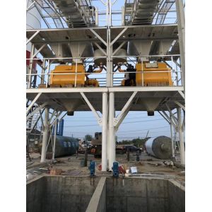Capacity 150m3 260KW Mobile Batching Plant Mobile With JS3000 Mixer