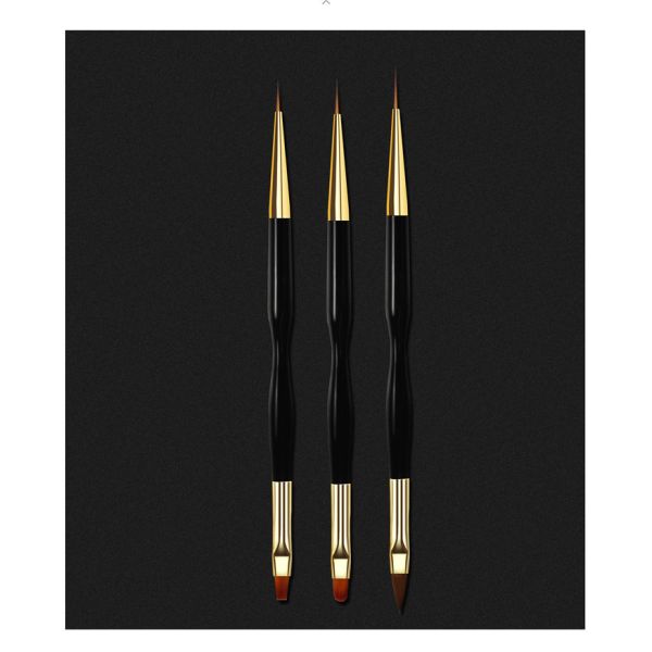 Mermaid Penholder Drawing Pen Set Dual Ended for 100% Kolinsky Acrylic Nail Brush