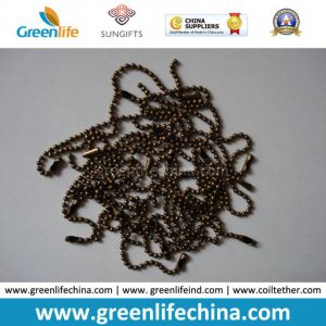 Custom Packing in Roll Silver Plated Metal Bead Fastenering Chain