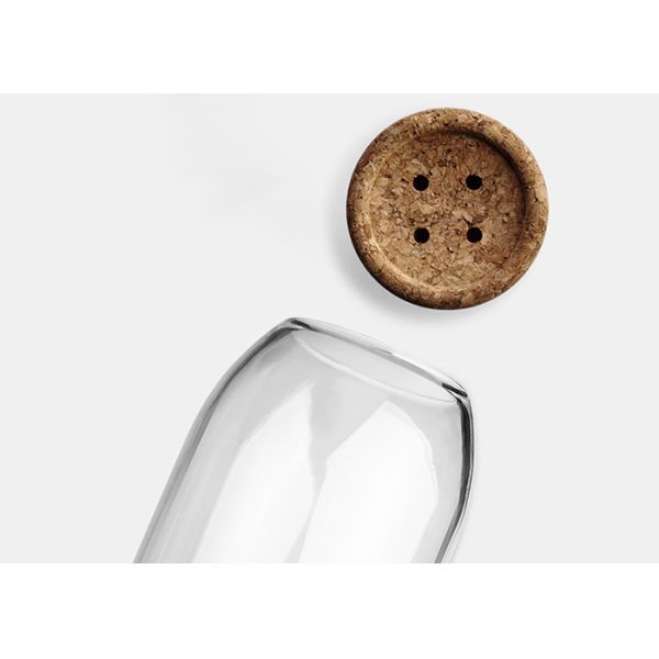 Compact Decorative Glass Bottles Empty Glass Jars Round Shape 500ml / 800ml