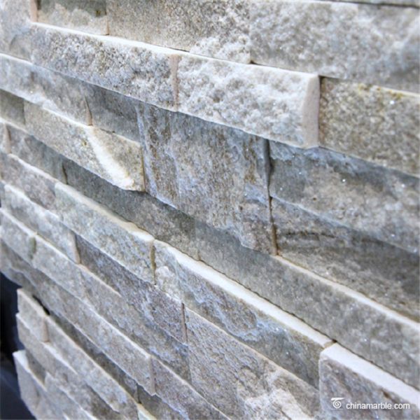 natural stone White Gold Line Quartzite Ledge Stone Panel , Stacked Wall Cladding CZW-10