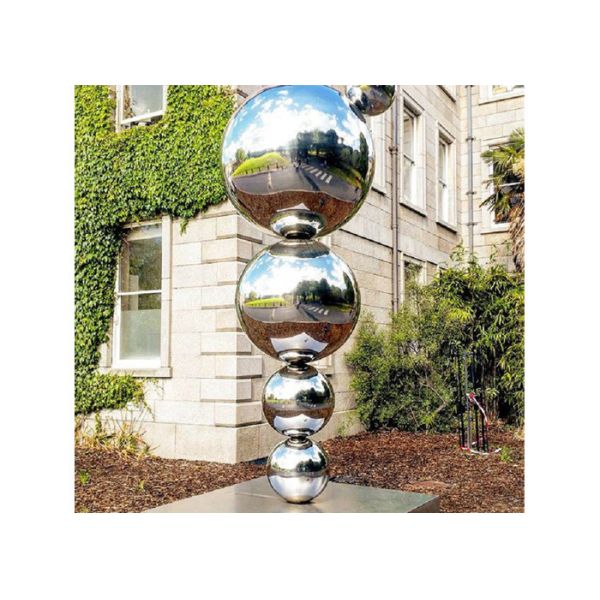 Custom Mirror Polished Modern Art Stainless Steel Sphere Ball Sculpture for