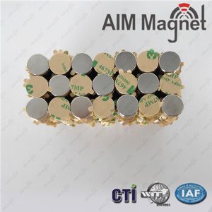 Quality strongest neodymium magnetic disc magnet with adhesive for sale