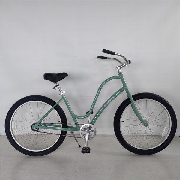 26*2.125 Tire Vintage Style Adult 26 inch Single Speed Retro Chrome Beach Cruiser Bike Bicycle