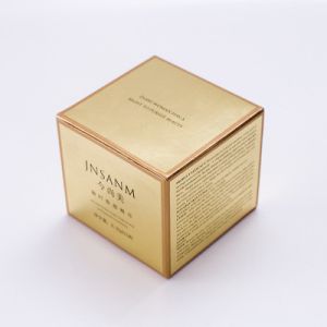 Gold Papercard Glossy Surface Small Cosmetic Boxes CMYK Printing