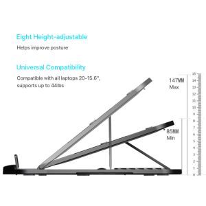 15.6 Inch Plastic ABS Pink Rotatable Laptop Stand / Adjustable Black Swivel