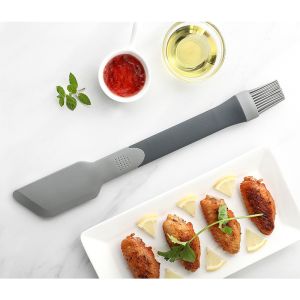 No Deformation Silicone 2 In 1 Spatula Oil Brush