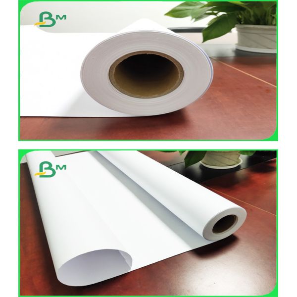White Paper 20LB Bond Rolls With 2'' Paper Core For HP Length Custom - made