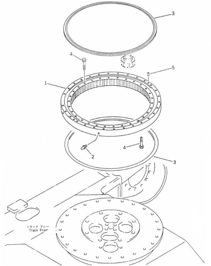 201-25-61100 Slewing Ring Bearing , PC75UU-2 Excavator Ring Gear 1