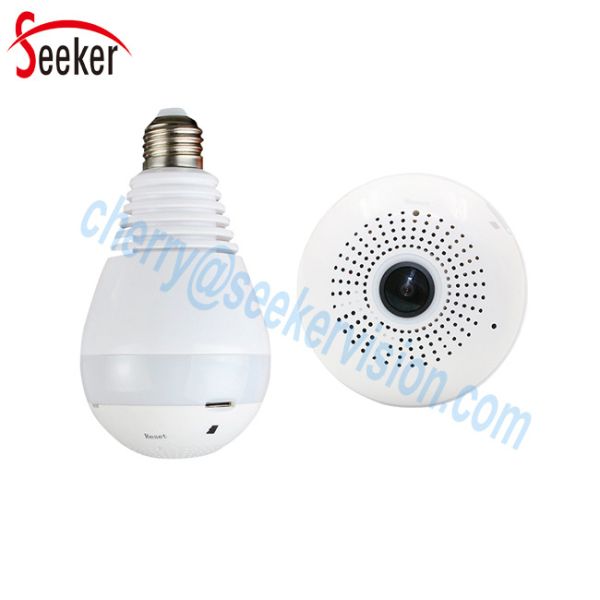 Buy Wireless WiFi Smart Bulb 360 Degree Full HD IP Camera with Two-Way Audio and 64g Recording Feature Mini Digital Video at wholesale prices