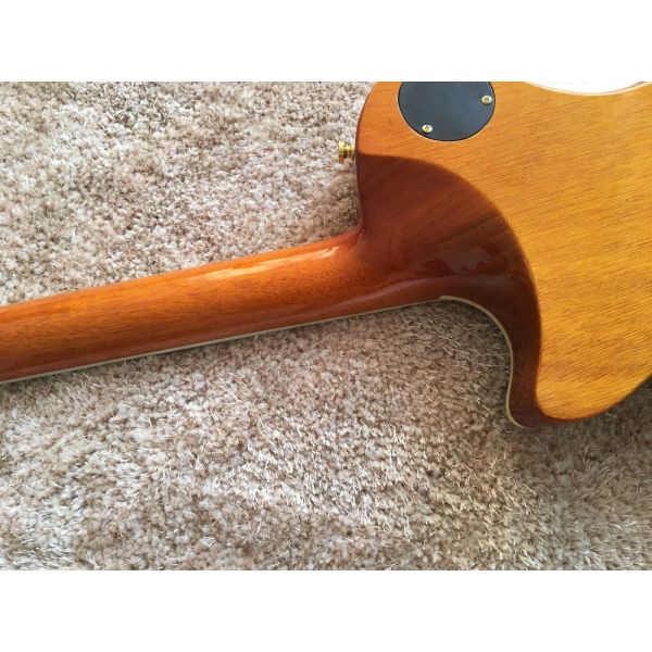 LP custom guitar tobacco sunburst quilted maple body Back contour and neck joint contour Ebony fingerboard custom guitar