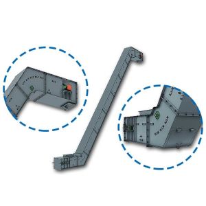 Rubber Cleated Belt Flat Roller Closed Side Wall Conveyor 650mm