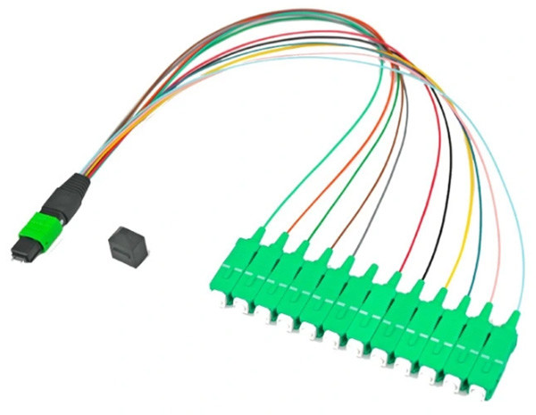 Fiber Optic MPO Multi Fiber Push On 12F LC Connectors ROHS Certification