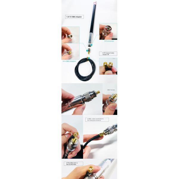6dBi Fiberglass Lora External Antenna 915MHz N Male Connector