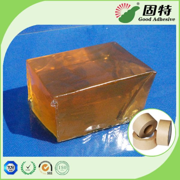 Yellowish Semi Transparent Block Hot Melt Adhesive Tape For Industrial Kraft